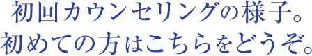 初回カウンセリングの様子